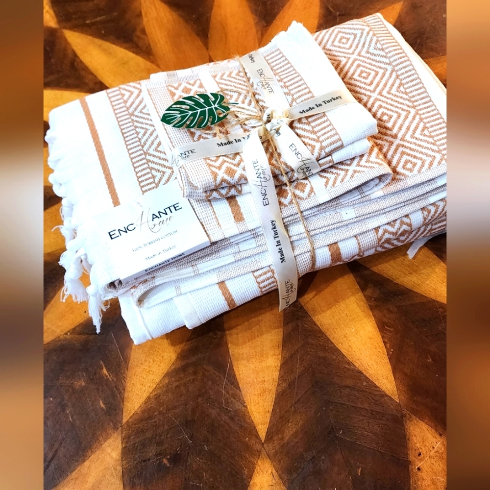 Enchante house brand Turkish towel set 100% turkish cotton NEW